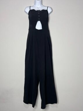 Free People Marbella Cutout‎ One Piece Women Size Large Jumpsuit Romper Wide Lef